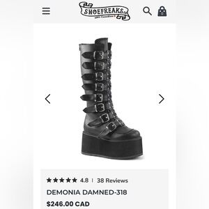 Demonia Damned-318 Platform Boots